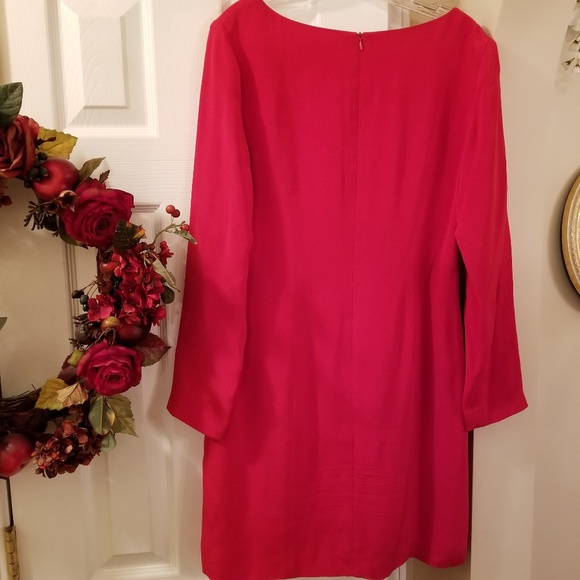 Hugo Buscati Red 100% Silk Dress - Picture 3 of 5